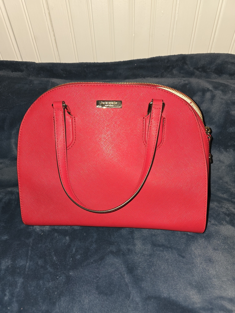 kate spade bright red dome satchel